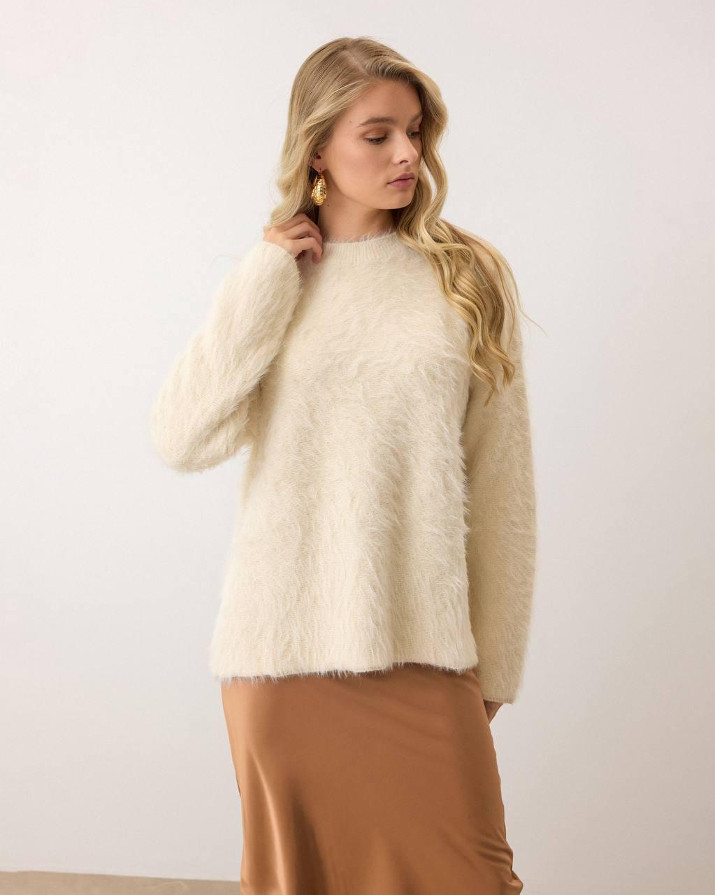 premium kalite tüylü kazak