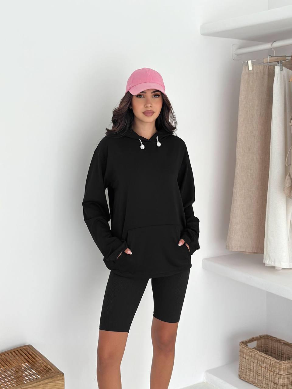 LASTİKLİ  KAPŞONLU SWEATWERS